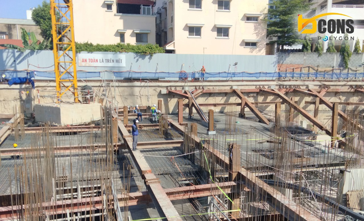tiến độ thi công bcons polygon