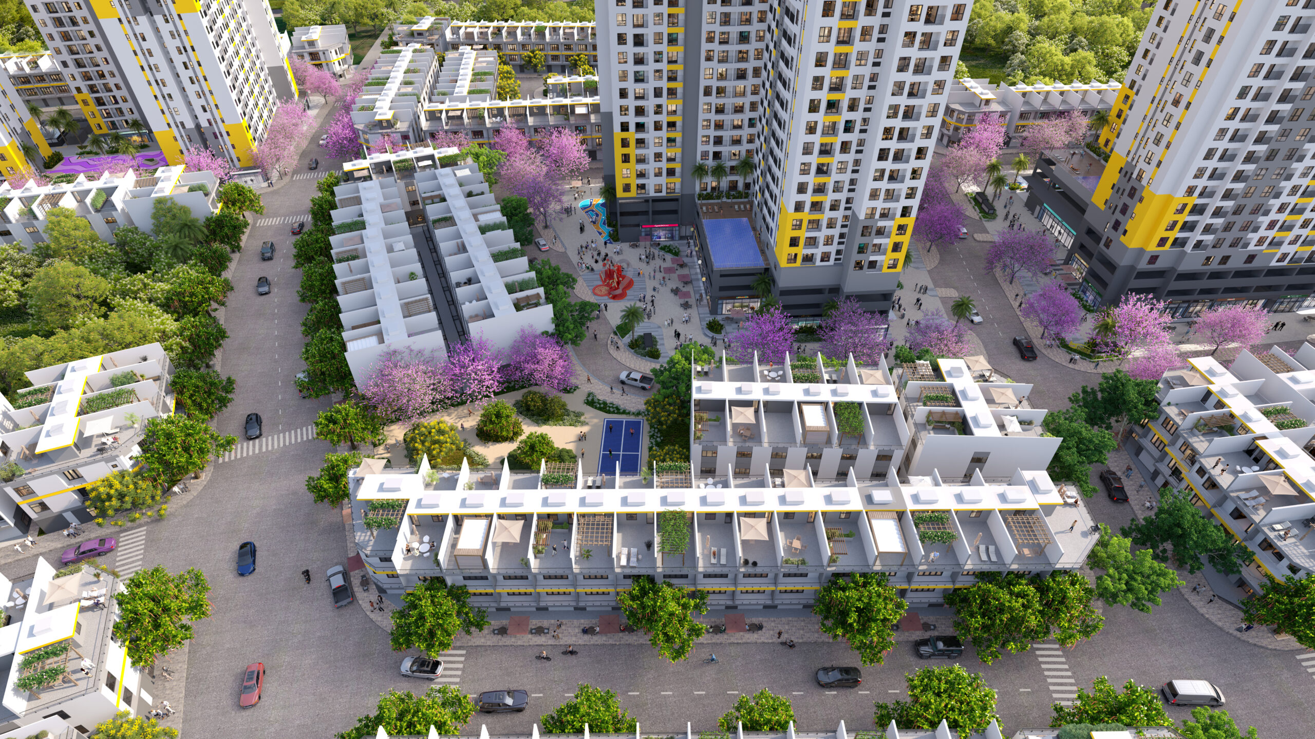 Tiện ích nội khu Bcons City Life - hồ bơi, công viên, sân chơi trẻ em